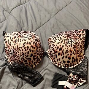 Leopard Print Underwire Bra